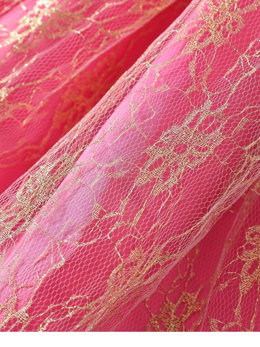 Girls' Pink and Gold Princess Costume Dress - Kids Theater Size 110 (4T) - Picture 5 of 8